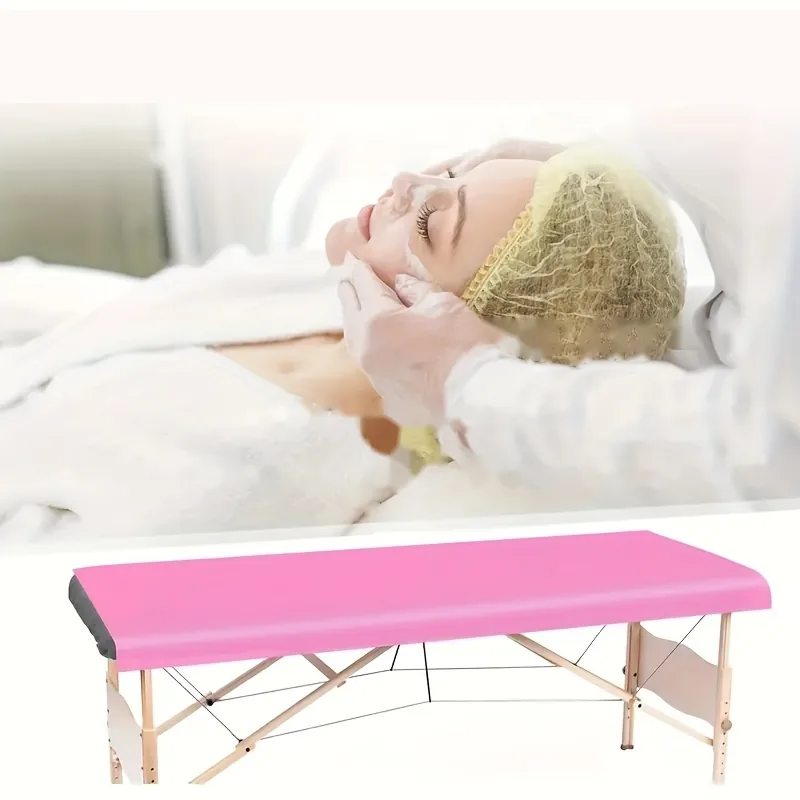 Pink disposable non-woven bed sheet for massage table, waterproof and oil-resistant